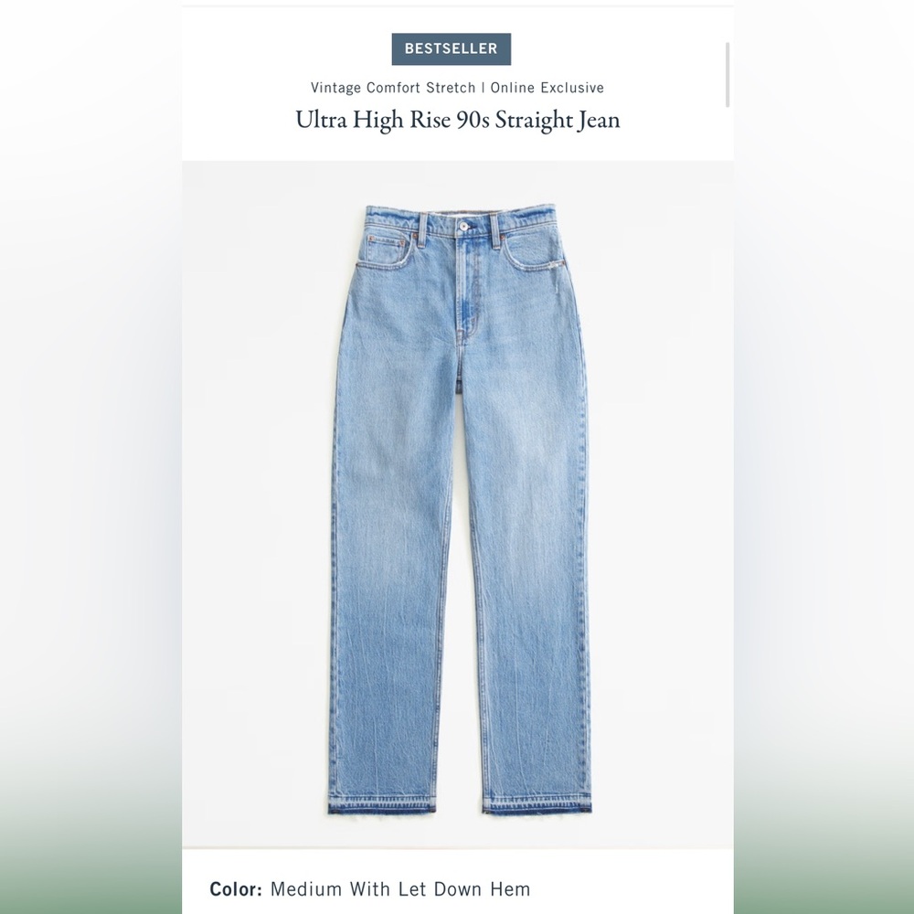 Abercrombie high rise 90’s jeans